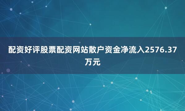 配资好评股票配资网站散户资金净流入2576.37万元