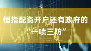恒指配资开户还有政府的“一喷三防”