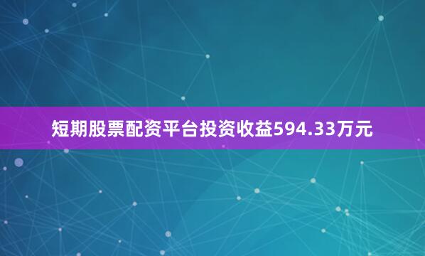 短期股票配资平台投资收益594.33万元